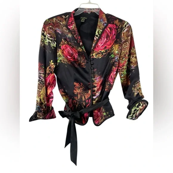 Cartise floral boho jacket. Size 12 GUC - Picture 5 of 9